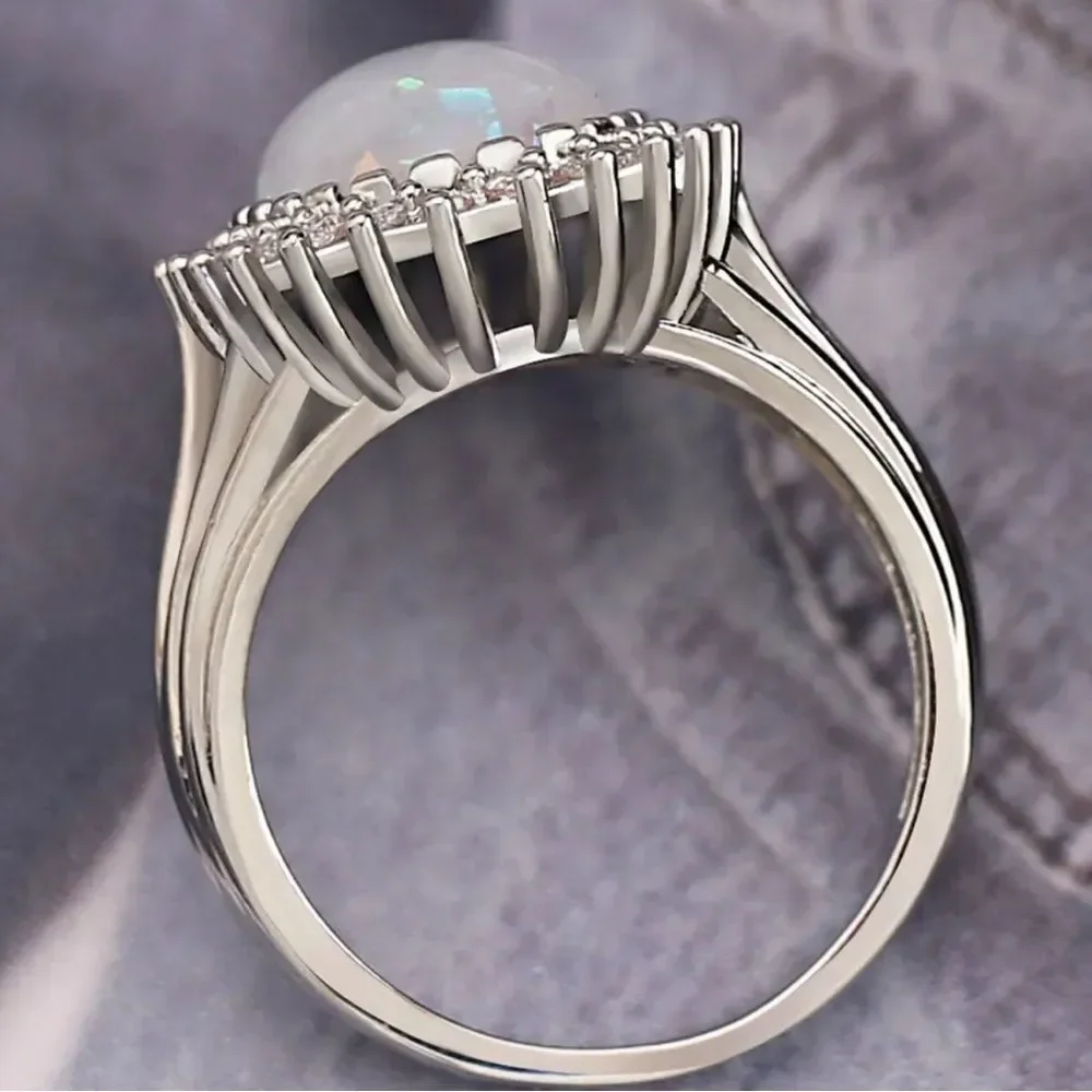 NEW Huge Diamond 925 Silver Ring